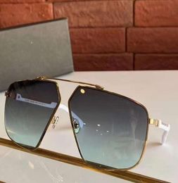 Gold White Green Pilot Sunglasses for Men Street Sun Glasses Fashion Design sunglasses Shades New with Box5620433