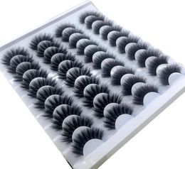 20 Pairs 825mm Fake Eyelashes 100 Mink Eyelashes Mink Lashes Natural Dramatic Volume Eyelash Extension False Eyelashes3968485