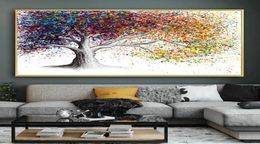 Gold Tree Oil Painting Abstract Landscape Posters Prints Large Size Canvas Painting Wall Art Picture for Living Room Home Decor9824213