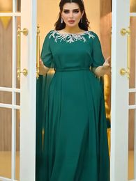 Ethnic Clothing Ramadan Eid Evening Party Dresses For Women 2024 Summer Dubai Turkey Abaya Kebaya Robe Caftan Marocain Femme Jalabiya