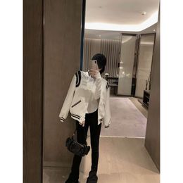 Women's Wool Blends MM23 Autumn/Winter Fashion Heavy Industry Hand Sydd Rhinestone Decorative Temperament Academy Style Versatil bred turkosa kappa