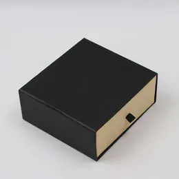 Gift Wrap Custom Logo Printed White Leather Cardboard Jewelry Box Packing Necklace Ring Bracelet Green Paper ---PX10620