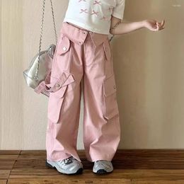 Trousers Children Pants 2024 Summer And Spring Girls Fashion Overalls Casual Thin Baby Sport Solid