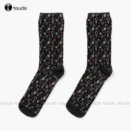 Women Socks Supernatural Sigils Halloween Personalized Custom Unisex Adult Teen Youth 360° Digital Print Fashion Gift