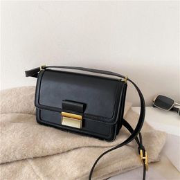 Shoulder Bags Original Design Ladies Premium First Layer Cowhide Small Square Bag Formal Wear Daily Messenger Black