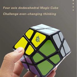 Magic Cubes 4 Axis Dodecahedron Magic Cube Megaminxeds Speed Puzzle Christmas Gift Ideas Kids Cubo Toys For Children Y240518