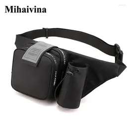 Waist Bags Mihaivina Waterproof Oxford Men's Chest Fanny Pack Teenager Outdoor Sports Running Shoulder Belt Bag