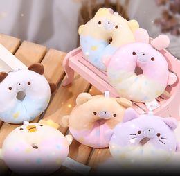 Creative Wind Bear Rabbit Donut Plush Toy Cat Dog Chicken Plush Keychain Toy Wholesale