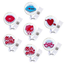 Novelty Items Valentines Day Ii Cartoon Badge Reel Retractable Nurse Id Card Cute For Student Cool Reels Tag Holder Clips Clip Office Otiqz