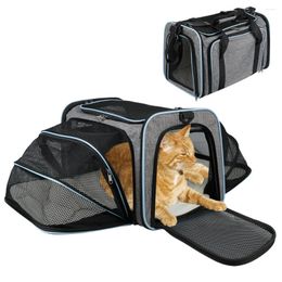 Cat Carriers Travel Bag Soft Dog Carrier Dogs Cats Ventilate Transport Portable Pet Expandable Foldable Supplies