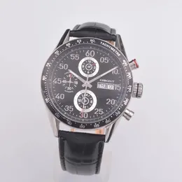 Wristwatches Men Watch Top Automatic Mechanical 24 Hours Leather Military Week&Date Watches Relojes Masculino