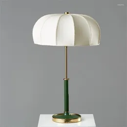 Table Lamps American Luxury Fabric Bedroom Bedside Living Room Sofa Lamp Post Modern Designer Study Lights Fixtures