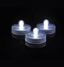20pcslot Waterproof Underwater Battery Powered Submersible LED Tea Lights Candle for Wedding Party 3412388