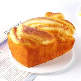 Decorative Flowers Simulation Pu Bread French Soft Artificial Cake Square Fake Lifelike Food Store Cabinet Display Decoration Props
