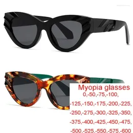 Sunglasses Fashion Oversize Cat Eye Polarized Myopia UV Protection Nearsighted Classic Vintage Sun Glasses -1.0--6.0
