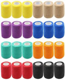 12 Roll Cohesive Bandage Tape Vet Wrap Self Adherent Wrap for Medical First Aid Sports Injury Wrist Ankle Sprains and Swelling Q8885424