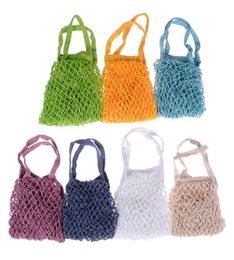 Mesh High Quality Net Shopping Bag Reusable Fruit Shopping String Grocery Shopper Cotton Tote Mesh Woven Net Shoulder Bag230e9174288