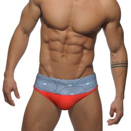 Men's Swimwear Sexy Mens Swimwear Push Pad Bikini Low Waist Bathing Suit Fashion Male Swimsuit Quick Dry Sport Beach Surfing Triangle Trunks Y240517