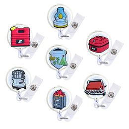 Other Home Decor Daily Necessities Cartoon Badge Reel Retractable Nurse Id Card Cute Clips Holder With Clip Name Reels For Nursing Dro Oti2X