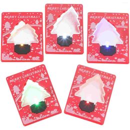 Table Lamps 10 Pcs Christmas Tree Card Lights LED Portable Lamp Handbag Mini Credit Tote Button Wallet Items Purse