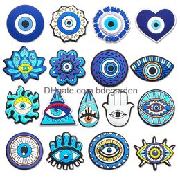 Charms New Arrivals Devils Eye Shoe For Clog Sandals Accessories Decorations Pins Kids Women Favor Gift Drop Delivery Oto2F