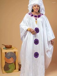 Ethnic Clothing Fashion Women Traditional Wedding Party Bazin Riche Dashiki Robe Boubou Long Dresses Guipure