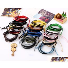 Jelly British Style Men And Women Jewellery Fashion Wild Leather Bracelet Dab066 Glow Drop Delivery Bracelets Dh2Of