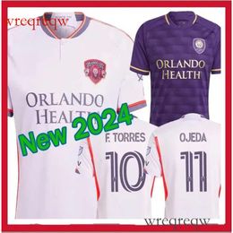 2024 Orlando City SC Soccer Jerseys Kids Kit Man Mor League 23/24 Football Shirt Primary Home Purple The Wall Away White Legacy F.TORRES L.MURIEL OJEDA JANSSON