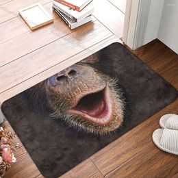 Carpets 3D Three Dimensional Non-slip Doormat Cute Animal Happy Chimp- Monkey Face Gift Bath Kitchen Mat Prayer Carpet Home Modern Decor