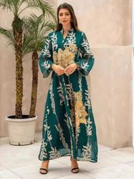 Ethnic Clothing Eid Muslim Party Dress For Women Abaya Embroidery Mesh Seuqins Abayas Dubai Jalabiya Kaftan Vestidos Largos Long Robe 2024