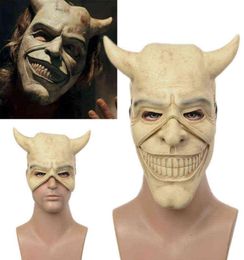 Movie The Black Phone The Grabber Latex Mask Cosplay Costume Adult Unisex Demon Scary Masks Halloween Accessories Props T2207276451606