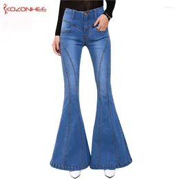 Women's Jeans Stretching Y2k Flare Woman Elastic Korean Streetwear Low Rise For Girls Trousers Women Pants