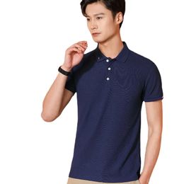summer mens T-shirt POLO shirt for young and middle-aged people short-sleeved trendy business casual mens clothing 240518