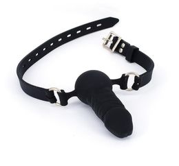 Sex Toys Open Mouth Gag Silicone Ball penis Gag Bondage Restraints Ring Gag Adult Game Oral Fixation BDSM Stuffed Slave for Couple2002624