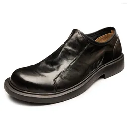 Casual Shoes Mens Leather Spring/Autumn Genuine Loafers Luxury Dress Men Lace-up