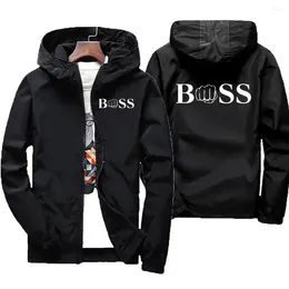 Men's Jackets Jacket High Quality Printed Outdoor Sports Hooded Windproof Fashion Leisure Brand