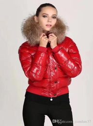 M Brand Fashion Women The glossy Down Jacket Winter Women Dress Down Coat Real Raccoon Fur Coat Detachable Collar Hood Parkas cele1077402