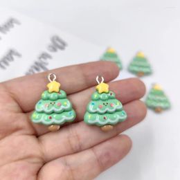 Charms 10pcs European Kawaii Christmas Star Tree For Jewellery Making Resin Glossy Pendants Craft Diy Earring Necklace Finding