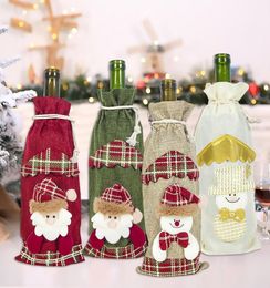 Christmas Decoration Santa Claus Wine Bottle Cover Christmas Ornaments Happy New Year 2020 Xmas Navidad Decor7319936