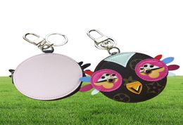 Cute y Owl Keychain Rex Rabbit Fur Pompoms Key Chain Fur Pom Pom Keychain Bag Charm Car Pendant Key Ring Holder5456535
