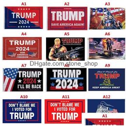 Banner Flags 36 Styles 3X5 Ft Trump 2024 Save America Again 90X150Cm Garden Flag Drop Delivery Home Festive Party Supplies Dh6Kz