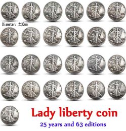 63pcs American complete set of lady liberty old color craft copy COINS art collect4315253