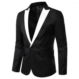 Men's Suits Comfy Fashion Mens Tops Coat Casual Collared Daily Dress Formal Jacket Long Sleeve Polyester Slim Fit