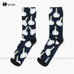 Women Socks Cute Garlic Halloween Personalised Custom Unisex Adult Ity Holiday Gifts Teen