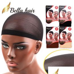 Wig Caps Bella Hair Professional Weaving For Making Soft Mesh Wigs Cap And Nylon 2 Pieces One Bag 4 Different Color Drop Delivery Prod Otkzb