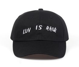 Vert Black unisex baseball Cap Hiphop snapback cap hat luv is rage letter embroidery4902658