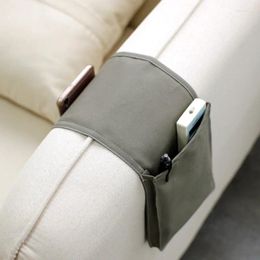 Storage Bags Cotton Bedside Bag Organizer Bed Desk Sofa TV Remote Control Hanging Holder Pockets