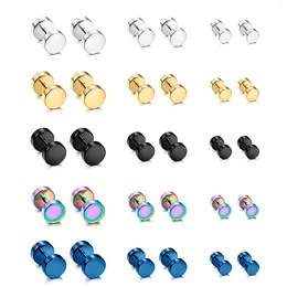 Stud Earrings 15 Pairs Fake Gauge For Men Women Stainless Steel Cheater Plug Faux Gauges Ear Tunnel Set