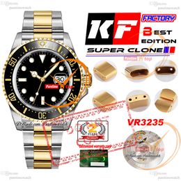 126603 DEEP VR3235 Automatic Mens Watch SEA KF 43 Ceramic Bezel Black Dial Two Tone 18K Yellow Gold Wrapped 904L Steel Bracelet Super Edition Same Series Card Puretime