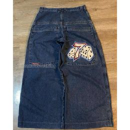 Men's Jeans JNCO Baggy Hip Hop Rock Embroidery Pattern Men Women 2023 Fashion Streetwear Retro Haruku High Waist Wide Leg